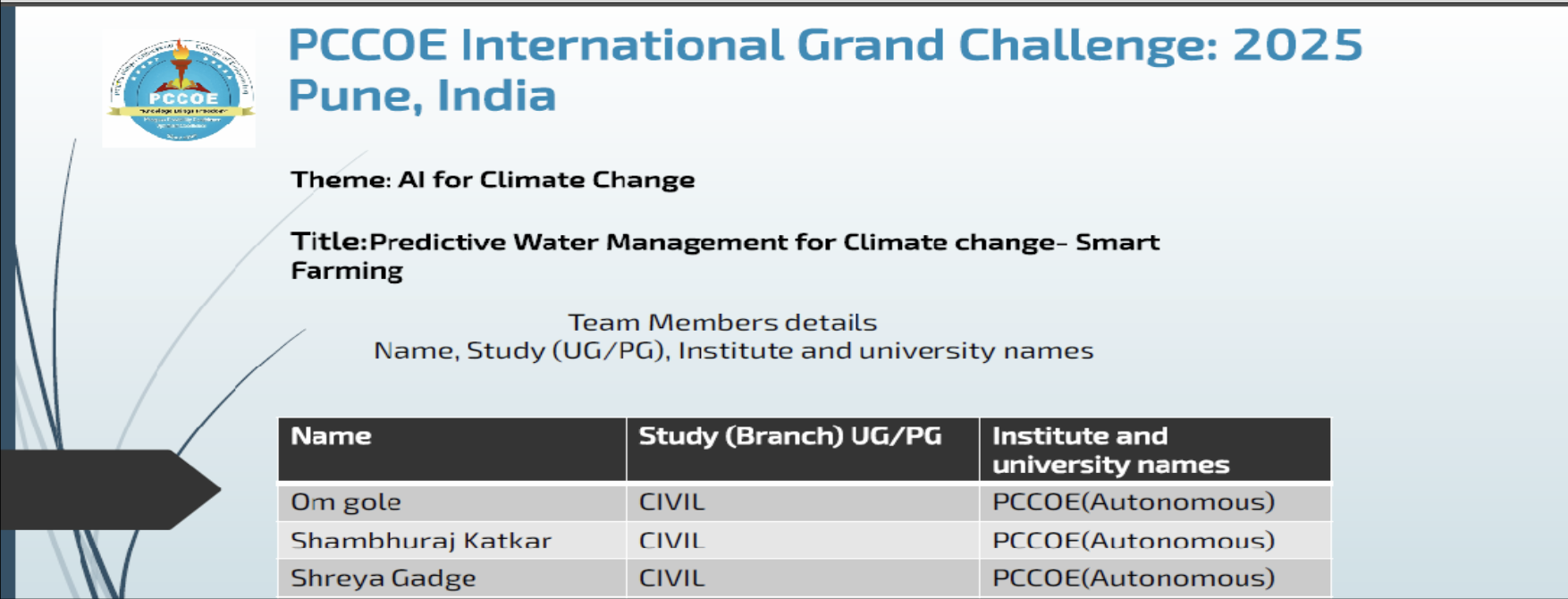 Grand Challenge 2025 Slide
