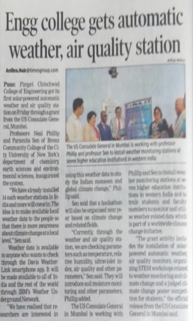 Weather Station News Clipping